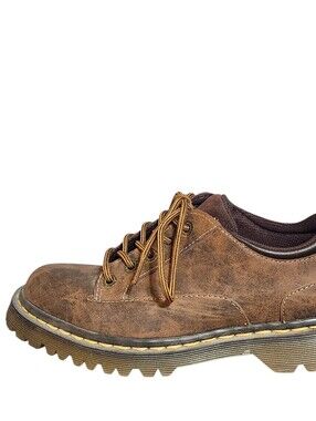 Dr Martens Abilene Lace Up Shoes Womens 6 Brown Platform Round Toe AW004